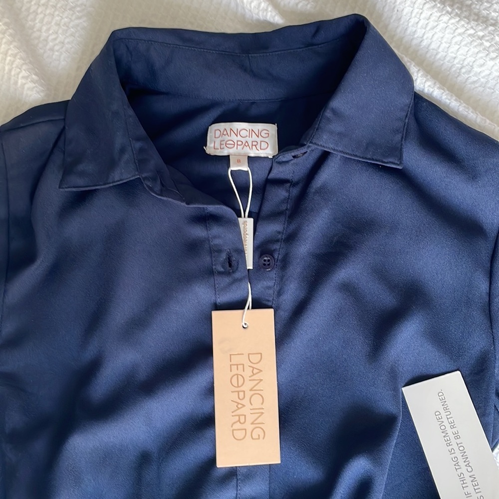 Dancing Leopard, Navy Maxi Dress, Size 8 - Picture 4 of 4